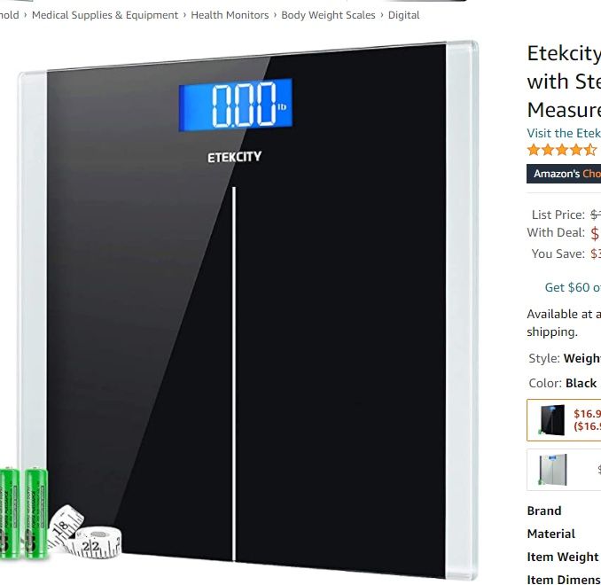 Etekcity Digital Body Weight Scale 