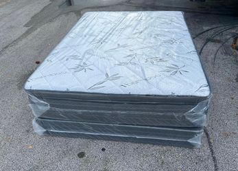 NEW MATTRESS QUEEN SIZE PILLOW TOP WITH BOX SPRING