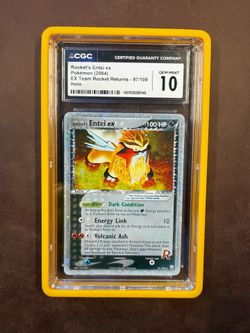 Rocket's Entei Ex #97 2004 Pokemon Ex Team Rocket Returns Holo CGC 10