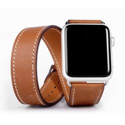 Couple Leather Brown Strap For Apple Watch 40mm