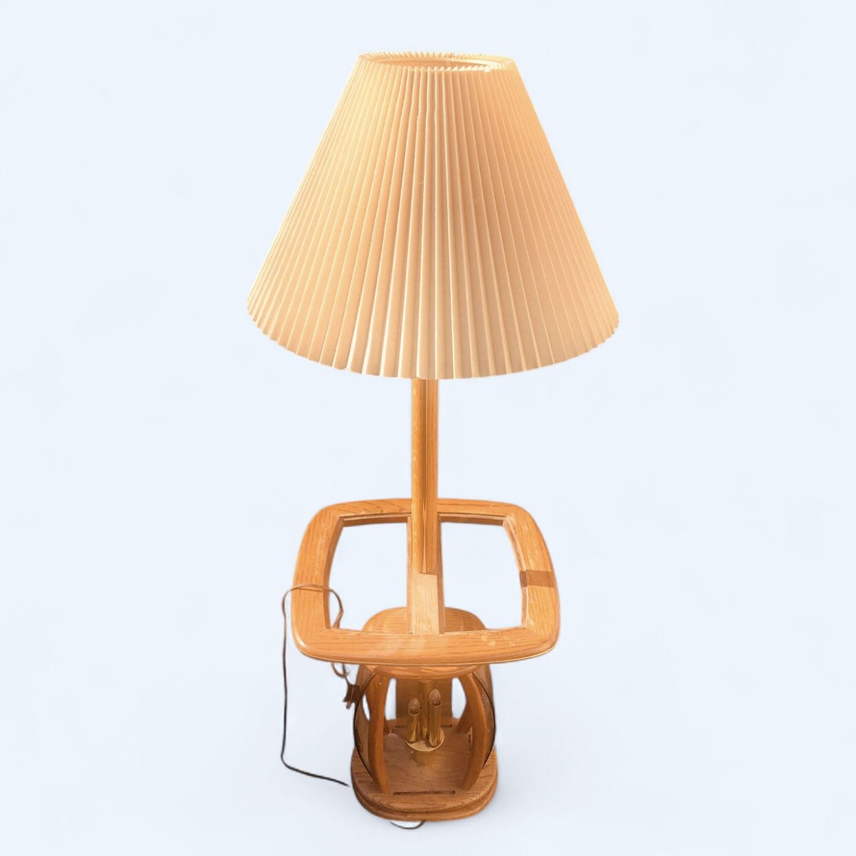 Vintage 1980’s floor lamp with a pleated shade