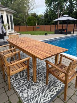 High End Patio Dining Table + 7 chairs