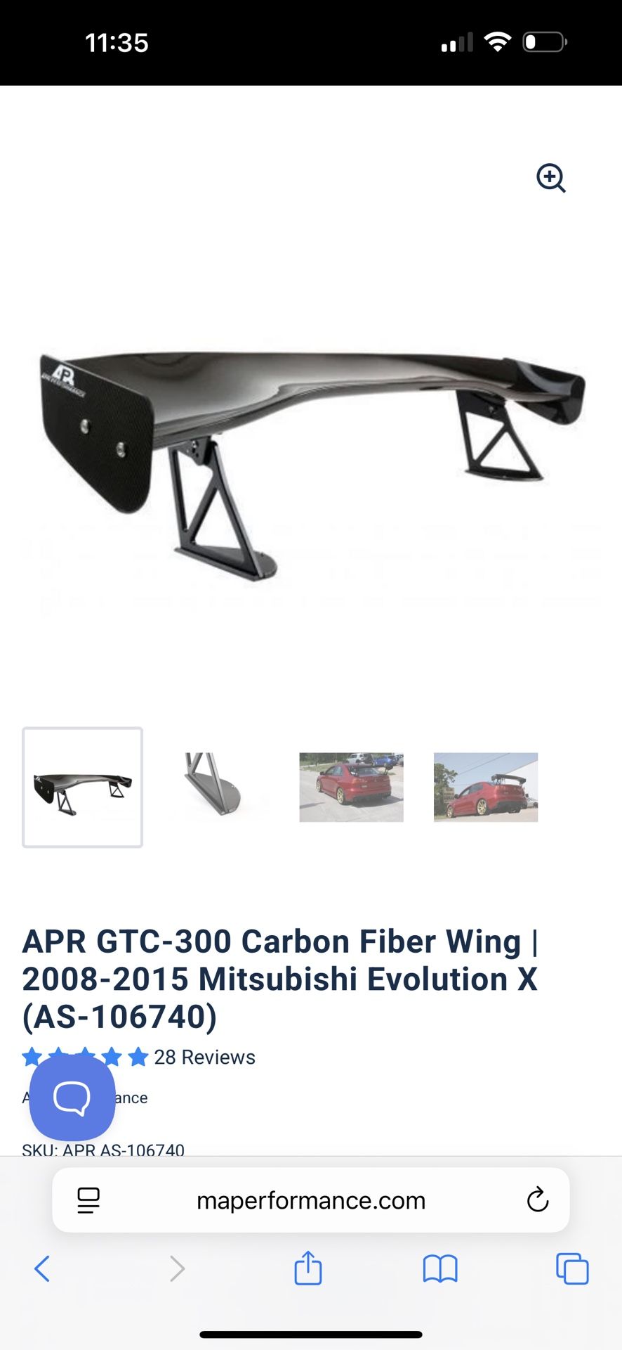 2008-2015 Evo X APR wings