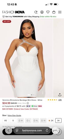 Fashion nova Veronica rhinestone mini dress