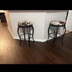 Cow Bar Stool And Chair