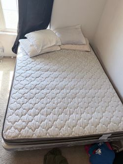 Queen Mattress + Box Spring + Rolling Frame