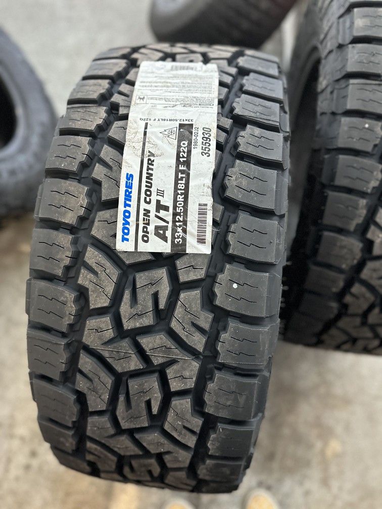33 1250 18 toyo open country all terrain tires for sale in phoenix az