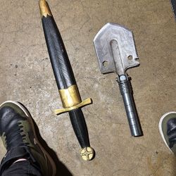 Medieval Sword  And Multi Tool Shovel 