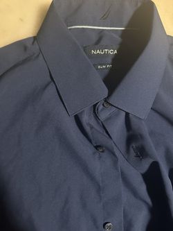 Blue Button Up Long Sleeves Shirt 
