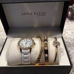 Anne Klein Watch With 3 Bracelets