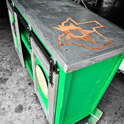 Dallas Stars sliding barn door, Tv Stand