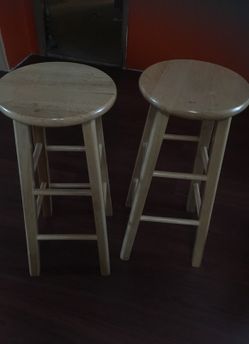 2 wood stools 29"