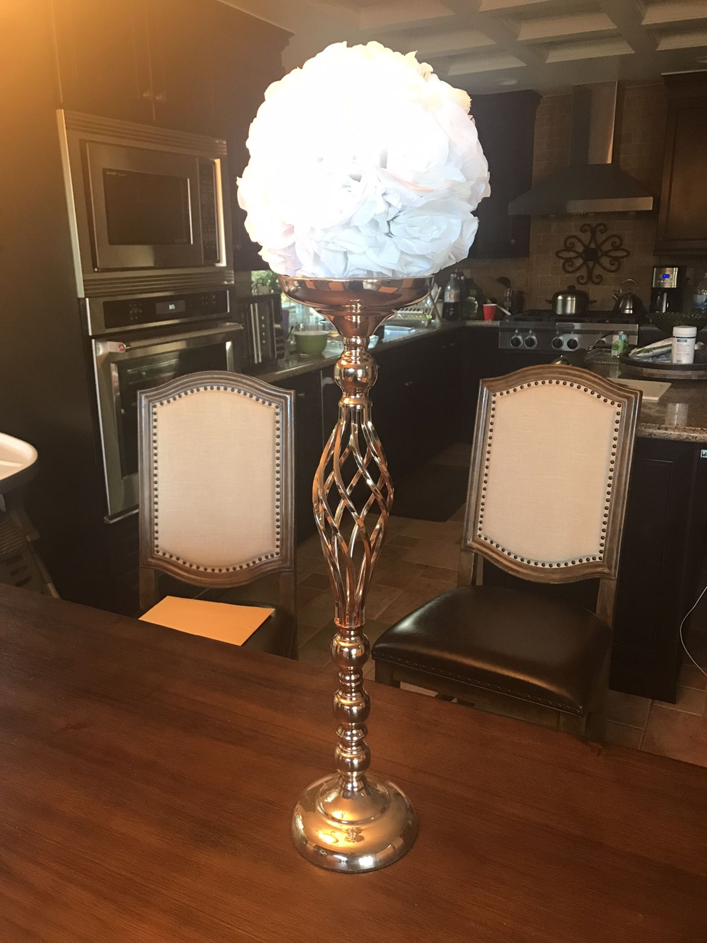 Large Faux Flower On Beautiful Stand