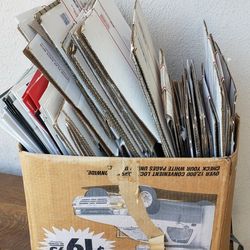 Free Moving Mailing Boxes For Shipping. Medium And Large Priority. Not Been Used, A Little Bit Dusty On Top Since Stored In The Garage. 