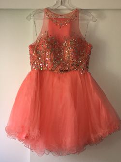 Coral Dama Dress