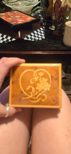 Small Wooden Inlay Music Box
