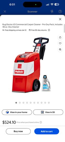 Rug Doctor X3 Commercial Carpet Cleaner - Pro Oxy Pack, Includes 48 oz. Oxy Cleaner