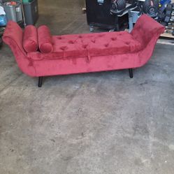 Velvet storage bench