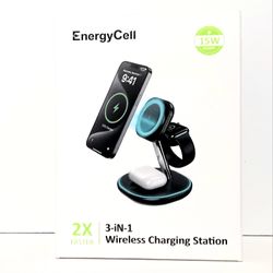 QI2 3 IN 1 WIRELESS CHARGING STATION | IPHONE APPLE WATCH, AIRPODS | NEW IN BOX