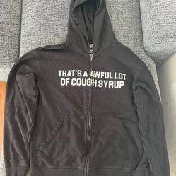 That’s A Awful Lot Of Cough Syrup Black Zip Up 