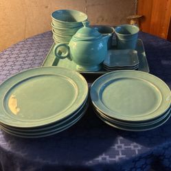 Pottery Barn and Fiesta ware Dish Set-OBO