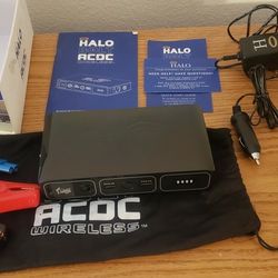 Halo Bolt Car jump starter and wireless charger 