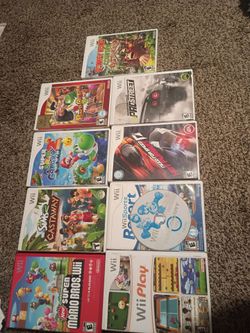 10  GAMES AND WII SET UP