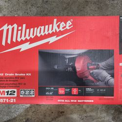 2571-20 M12 Milwaukee .5 Cable Drive Drain Snake New 
