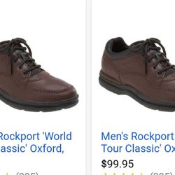 Rockport shoes size 11 1/2 color brown leather. Ho