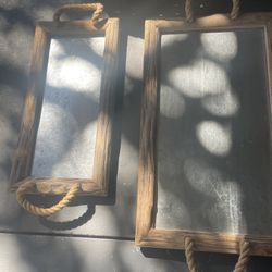 Farmhouse Tray Set 25x18 Large Tray,23x13 Small Tray 