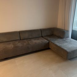Grey West Elm Modular Sofa Couch