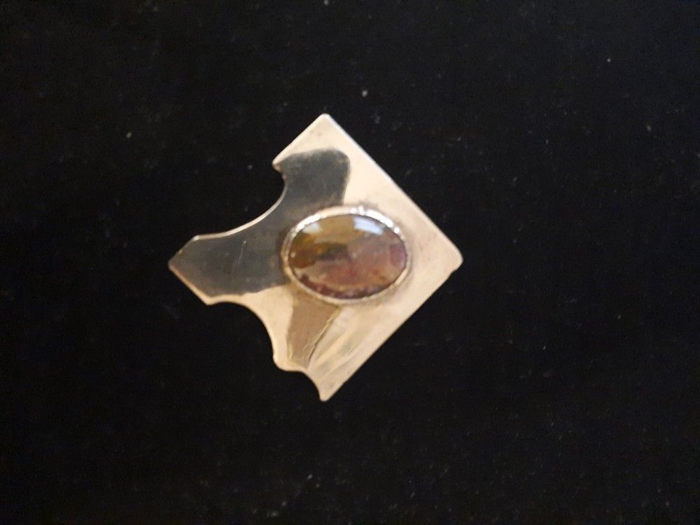 Sterling Silver Charm with Agate Stone