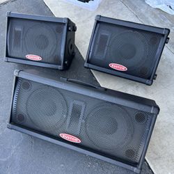 Kustom KPM10 (x2) & KPM210 Powered Monitors – All Working – Fallbrook Pickup