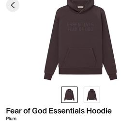 Fear Of God Essentials Hoodie Plum