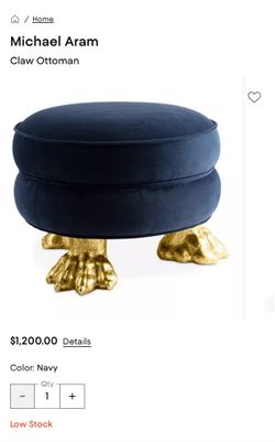 Clawfoot accent stool