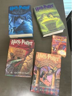 Harry Potter Books 1,2,5,&6 + Trading Card Game