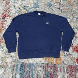 Nike Swoosh Blue Crewneck Sweatshirt
