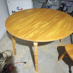 Maple Dining Table And Two Chairs 