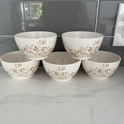 Flowered Bowls X5
