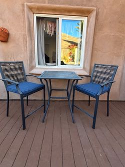 3-Piece Outdoor Patio Bistro Set – Tall Table & 2 Chairs