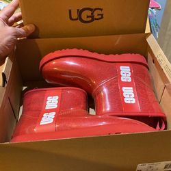 Ugg Red Rain Boots Never Worn