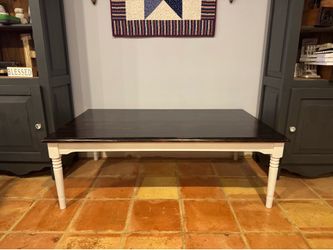 Refinished Solid Pine Wood Coffee Table | Farmhouse Style | 53”