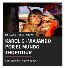 Karol G tickets Aug 14