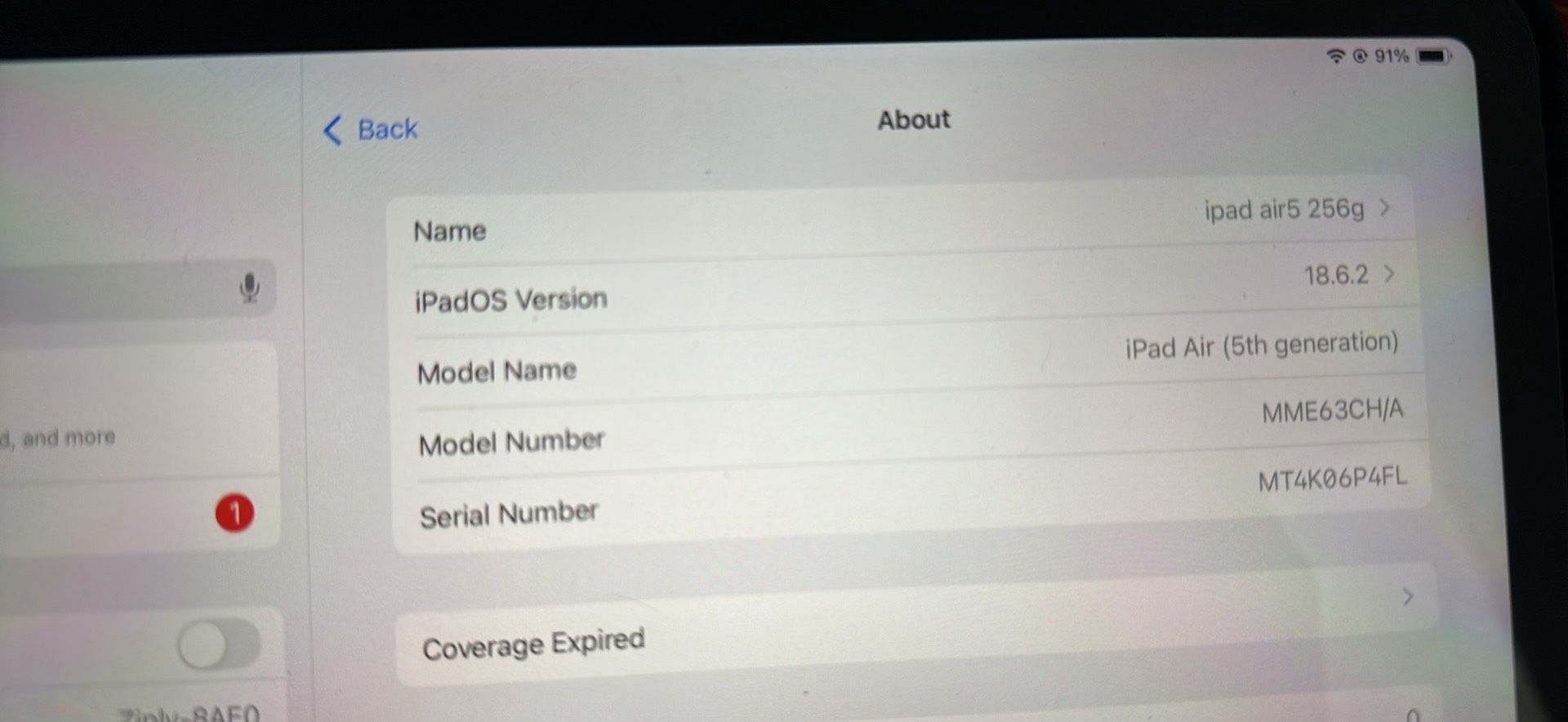 iPad Air 5 (256g) Purple 