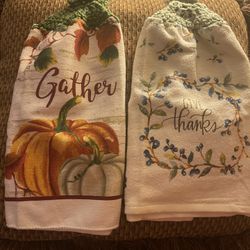 Handmade Thanksgiving Towels 