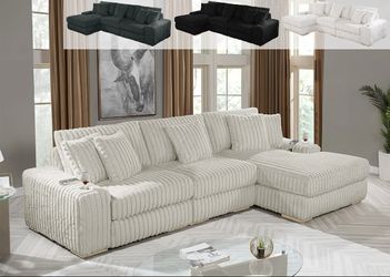 Comfy Fur Like Fabric Sofa 