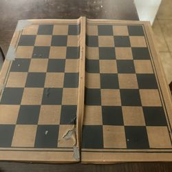 Old Chess Board&pieces