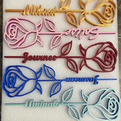 3d printed roses with custom names