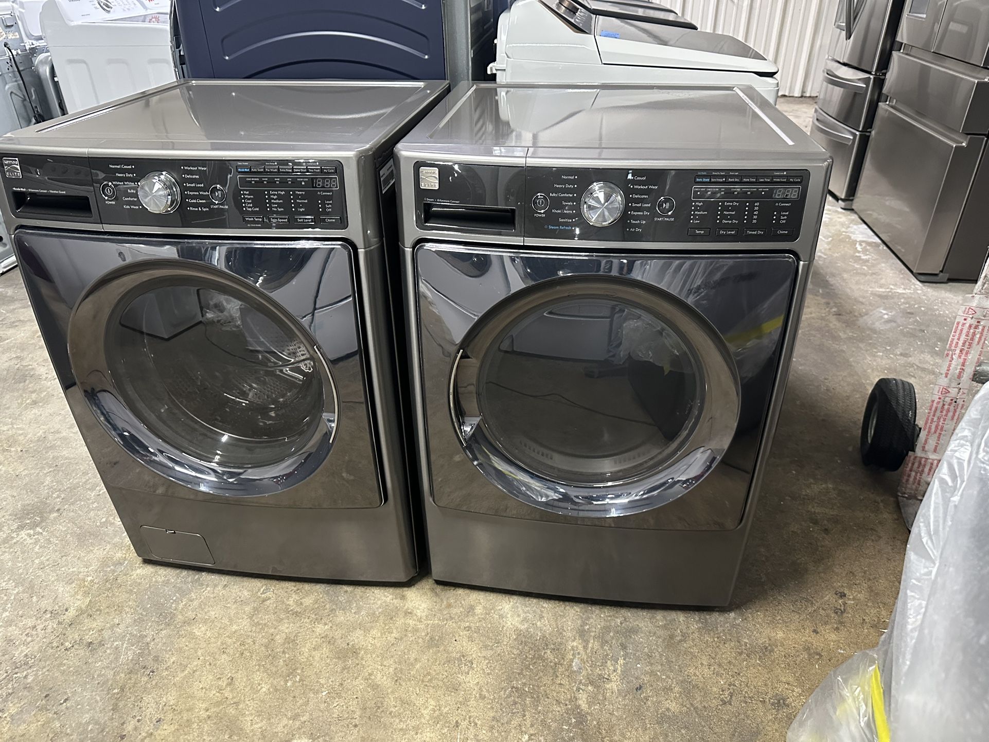 🎀🌠Kenmore Elite Washer And Dryer Electric Steam Nice Set❤️🎀