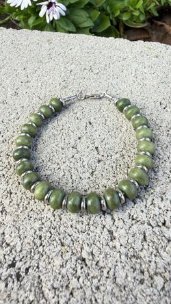 Olive Jade Good Luck Bracelet